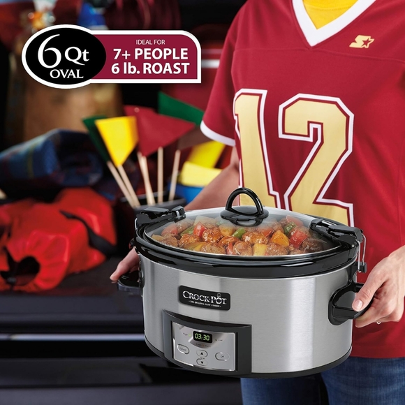 Crock-Pot 6 Quart Cook & Carry Programmable Slow Cooker with Digital Timer - Picture 3 of 17